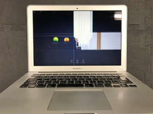 Mac 放射状に白い筋