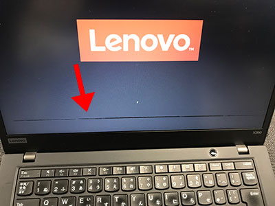 Lenovo ThinkPad X390 画面に線が入る症状の液晶修理事例｜栃木県