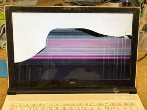 NE150/E 画面割れ