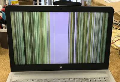 パソコンの画面が壊れた