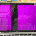 MacBook Pro 衝撃で液晶画面が紫色になった修理