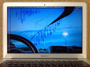 macbook air 画面割れ