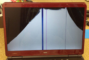 NEC LL750/W　液晶割れ