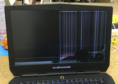 Alienware 画面割れ