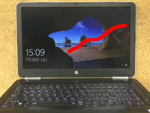 15-au129TX 液晶割れ