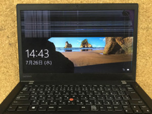 t460s 液晶パネル割れ
