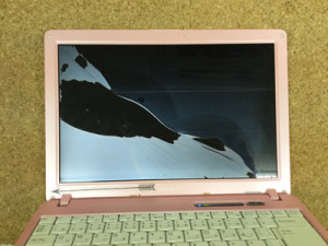 VGN-C51HB/W 液晶割れ