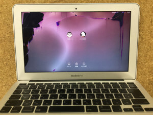 macbookair 11インチ　液晶割れ
