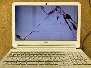 富士通 FMVA53KWP 液晶割れ