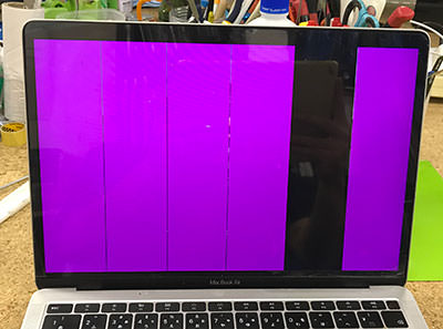 Macbook Air 画面が紫色になってしまった修理 液晶修理センター