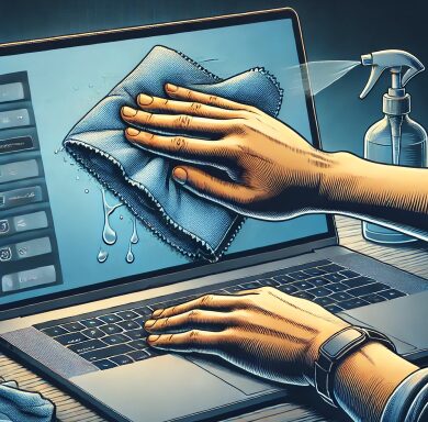 パソコン　モニター掃除