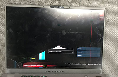 ROG Zephyrus G14 GA402XI 液晶割れ 修理前