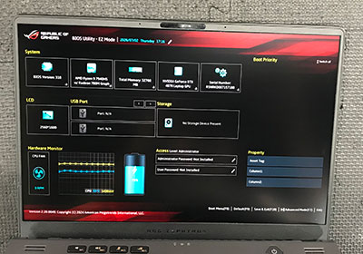 ROG Zephyrus G14 GA402XI 液晶割れ 修理後