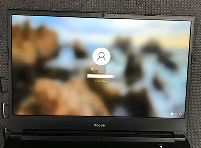 m-Book W890XN-M2SH2 画面が暗い 修理後