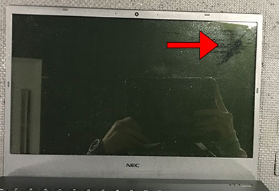 PC-GN20N2LAH 修理前の画面トラブル