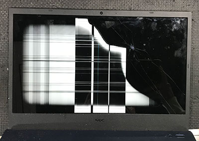 NEC PC-N1570GAL 液晶割れ