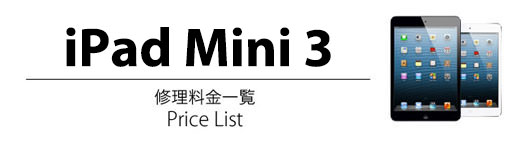 ipad Mini 3 修理料金表